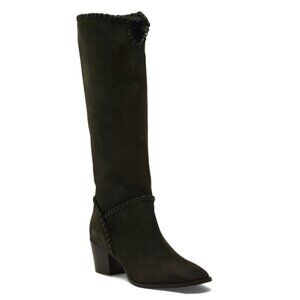 NAPOLEONI Green Made In Italy Suede Stitched Boots